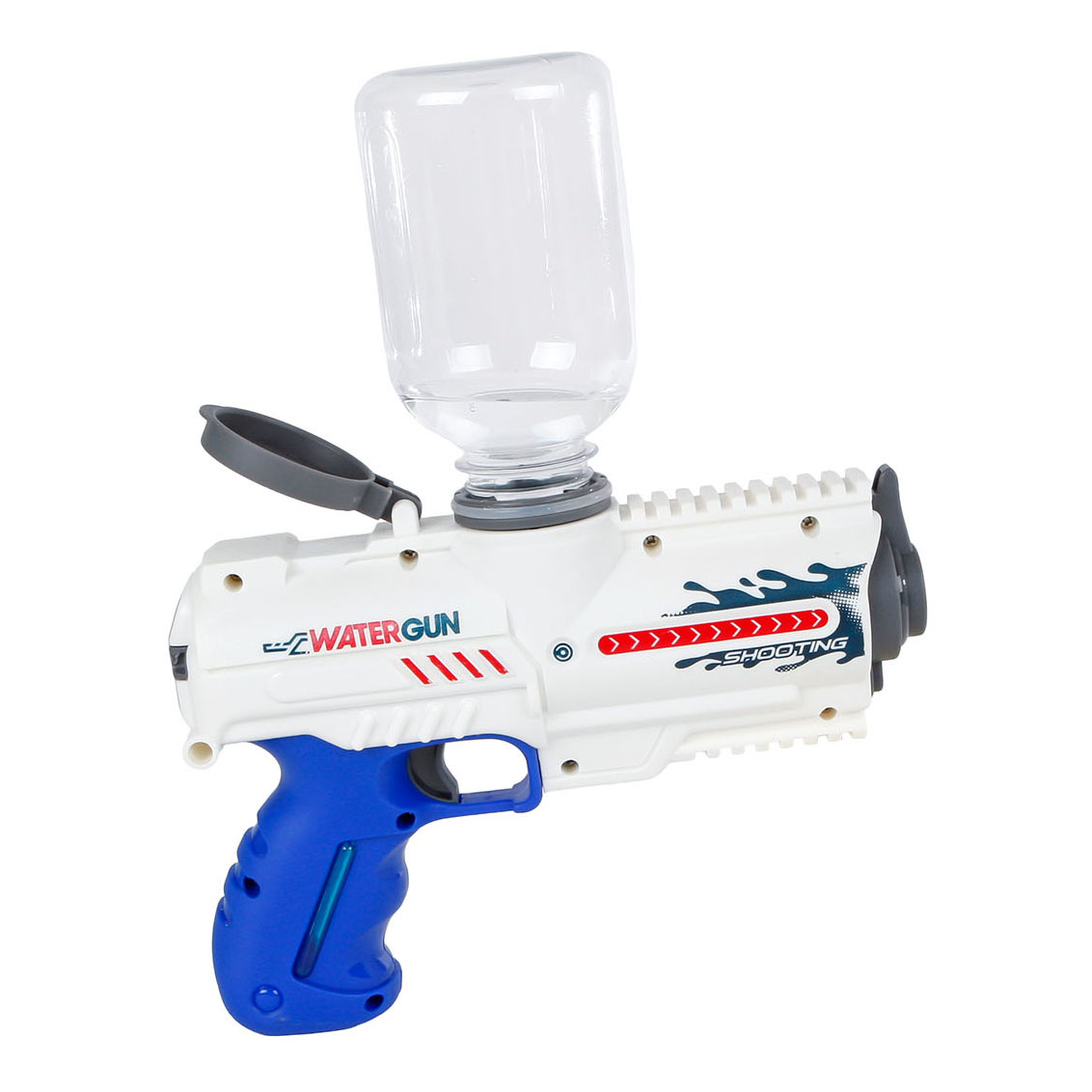 Pistolet à eau électrique Sun Fun avec bouteille blanc/bleu, 18 cm