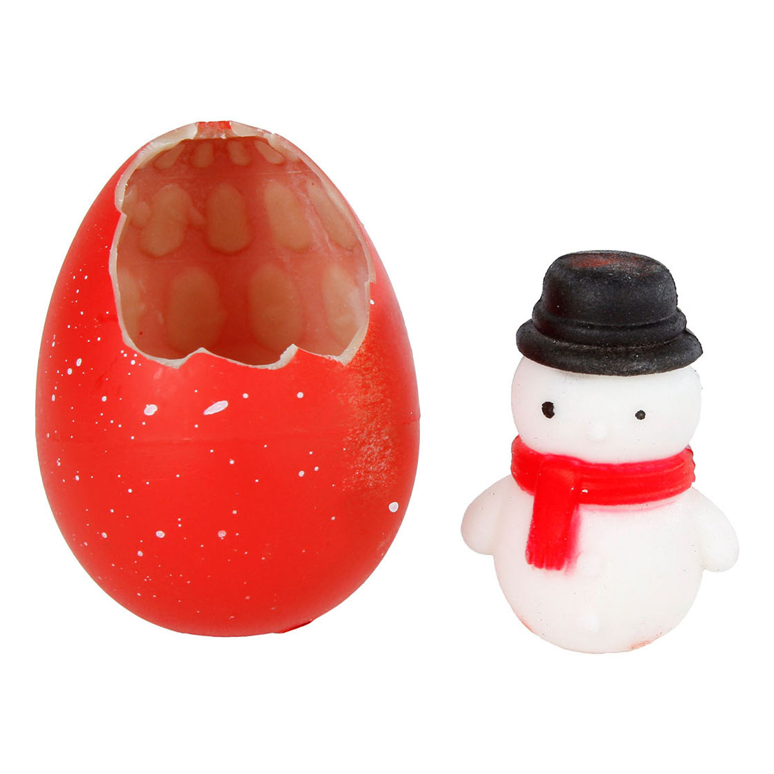 Oeuf de croissance Père Noël/Bonhomme de neige, 6 cm