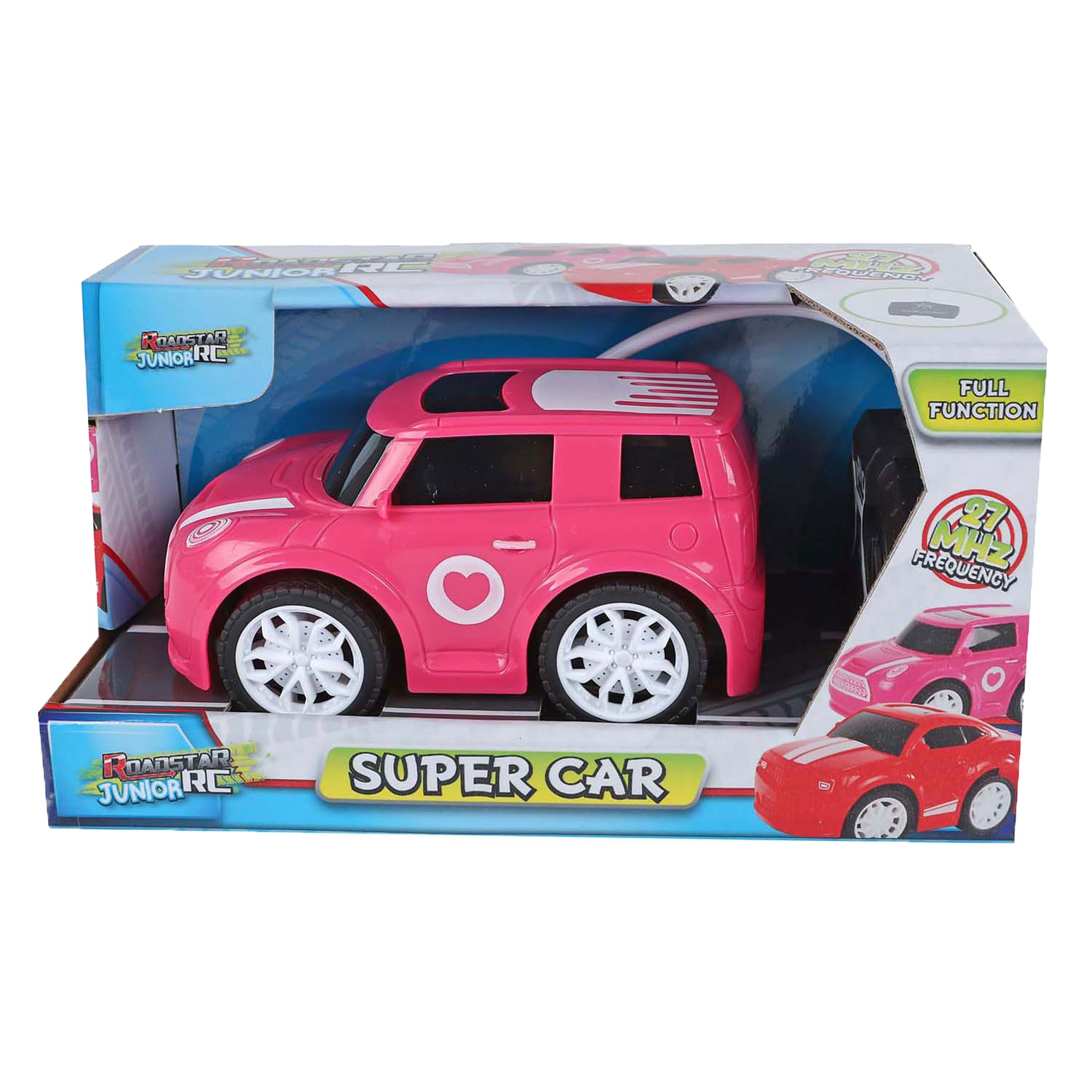 Bestuurbare Auto Roadstar RC Roze 27Mhz, 13,5cm