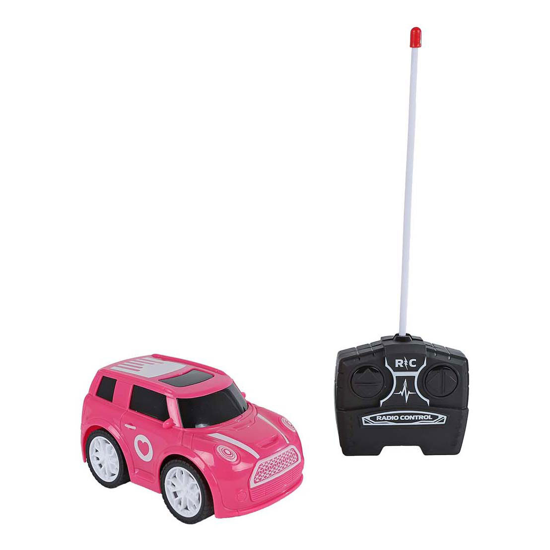 Bestuurbare Auto Roadstar RC Roze 27Mhz, 13,5cm