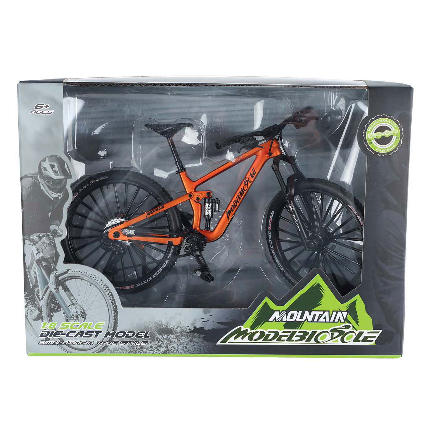 Moutain Bike Die-cast Kleur, 20,5cm