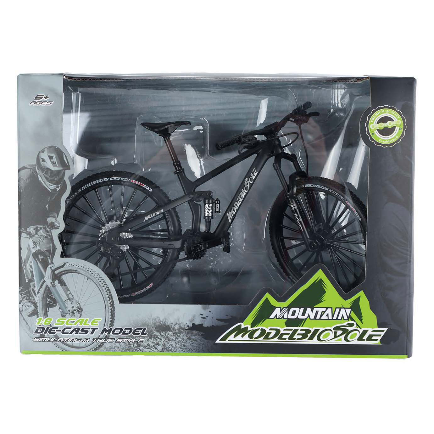 Moutain Bike Die-cast Kleur, 20,5cm