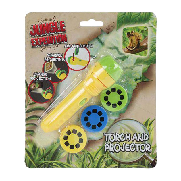 Jungle Expedition Zaklamp Projector met 24 Afbeeldingen, 11cm