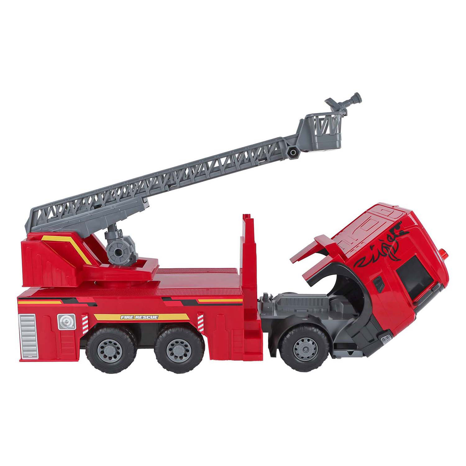 2- Play au camion de pompiers Scania à friction avec lumière et son