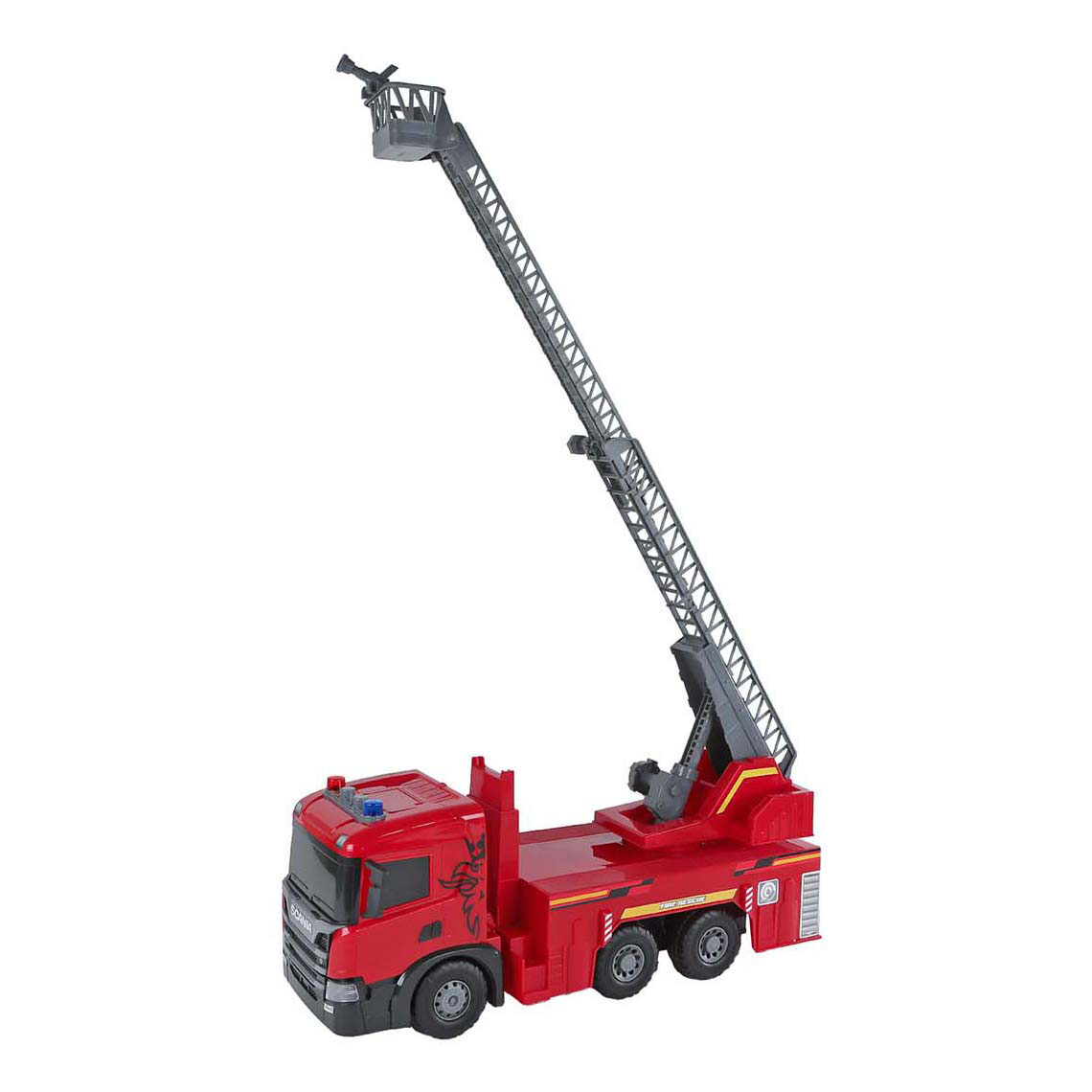 2- Play au camion de pompiers Scania à friction avec lumière et son