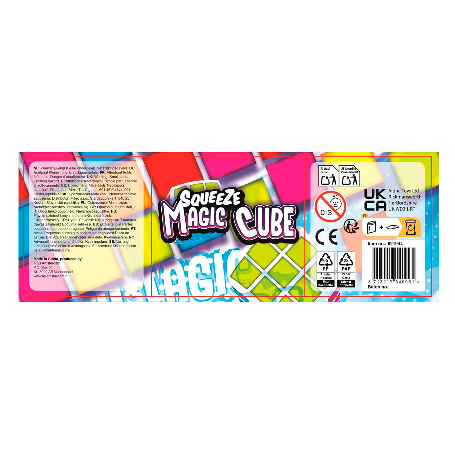 Squeeze Magische Kubus, 6cm