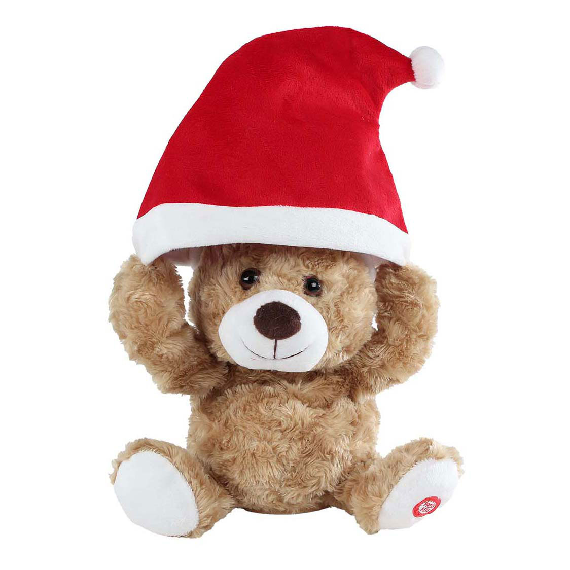 Take Me Home Dansende Beer met Kerstmuts en Muziek
