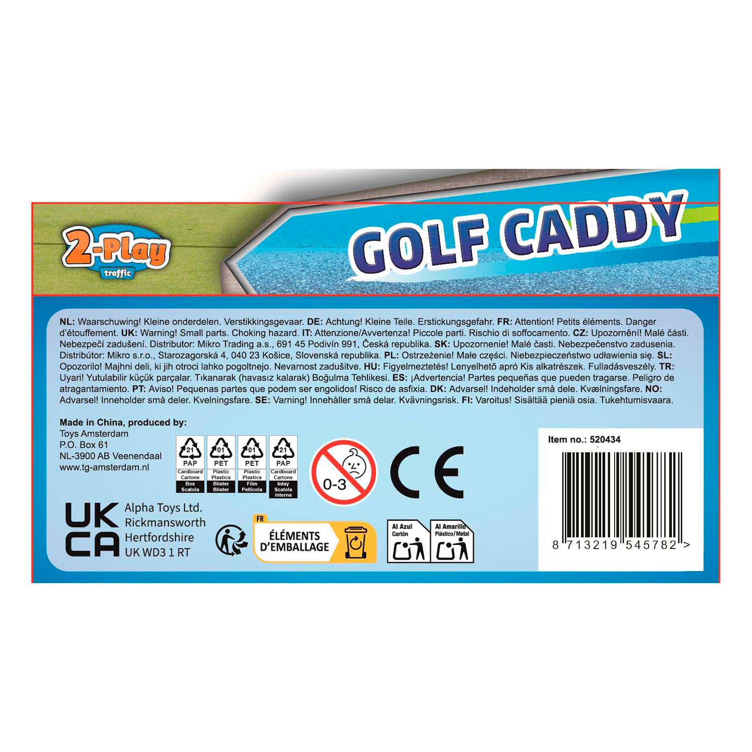 2-Play Golf Caddy met Golfclubs