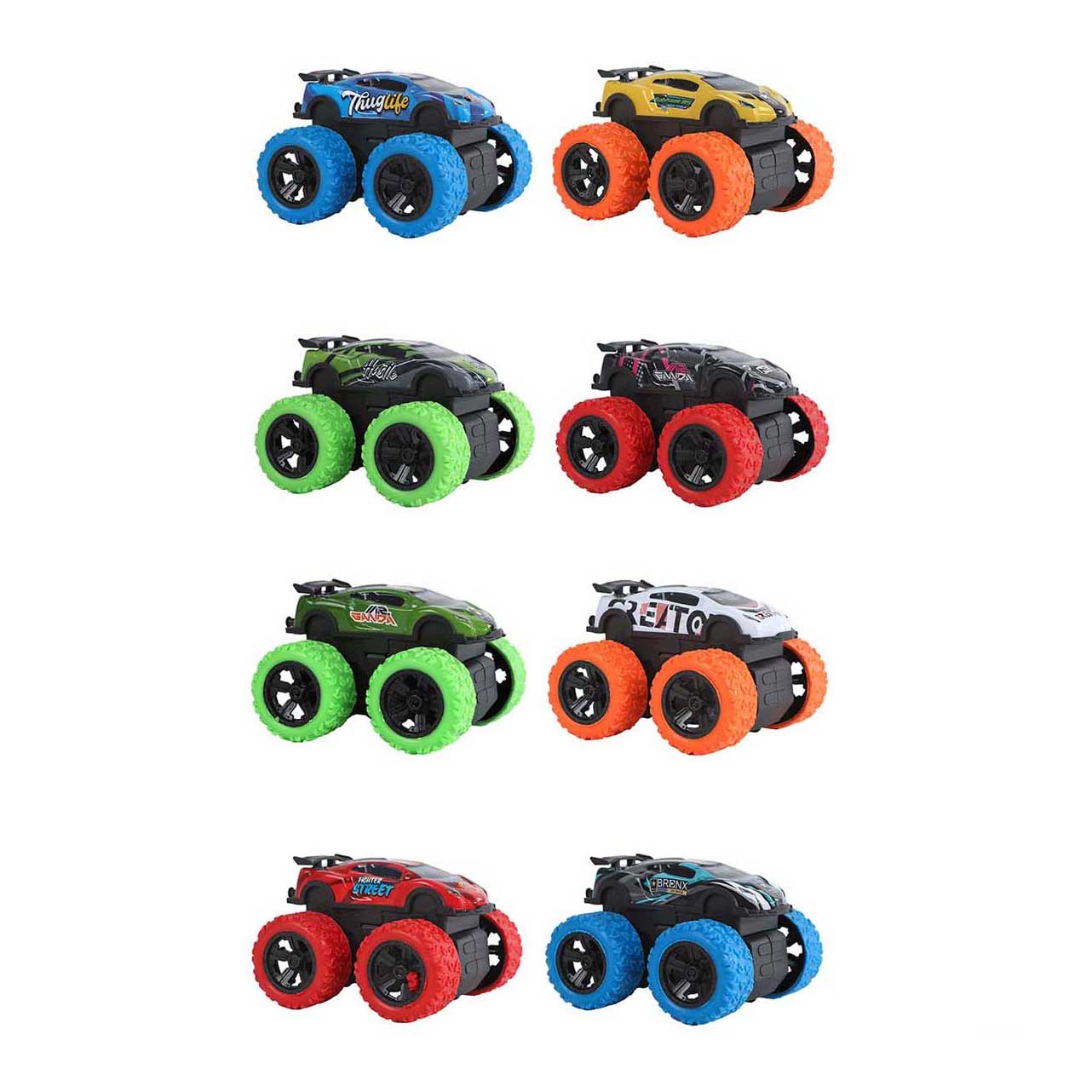 Roadblasters Bigfoot Spinning Car Moulé sous pression Friction
