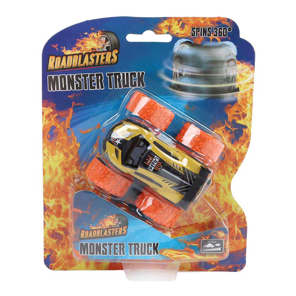 Roadblasters Bigfoot Spinning Car Moulé sous pression Friction