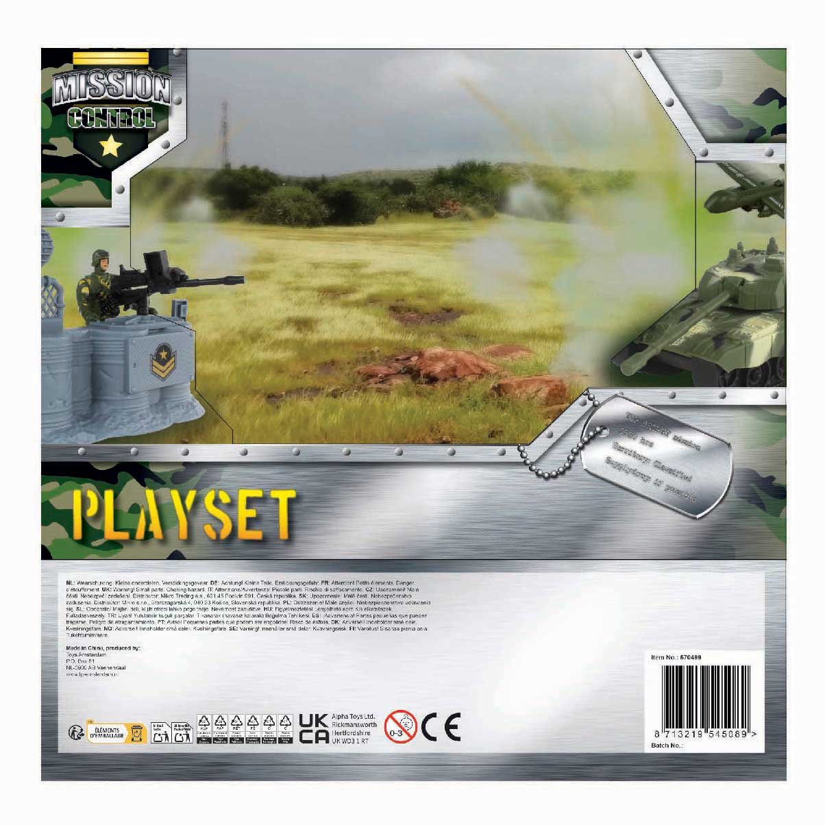 Mission Control Speelset met Tank 18,5cm - 4dlg.