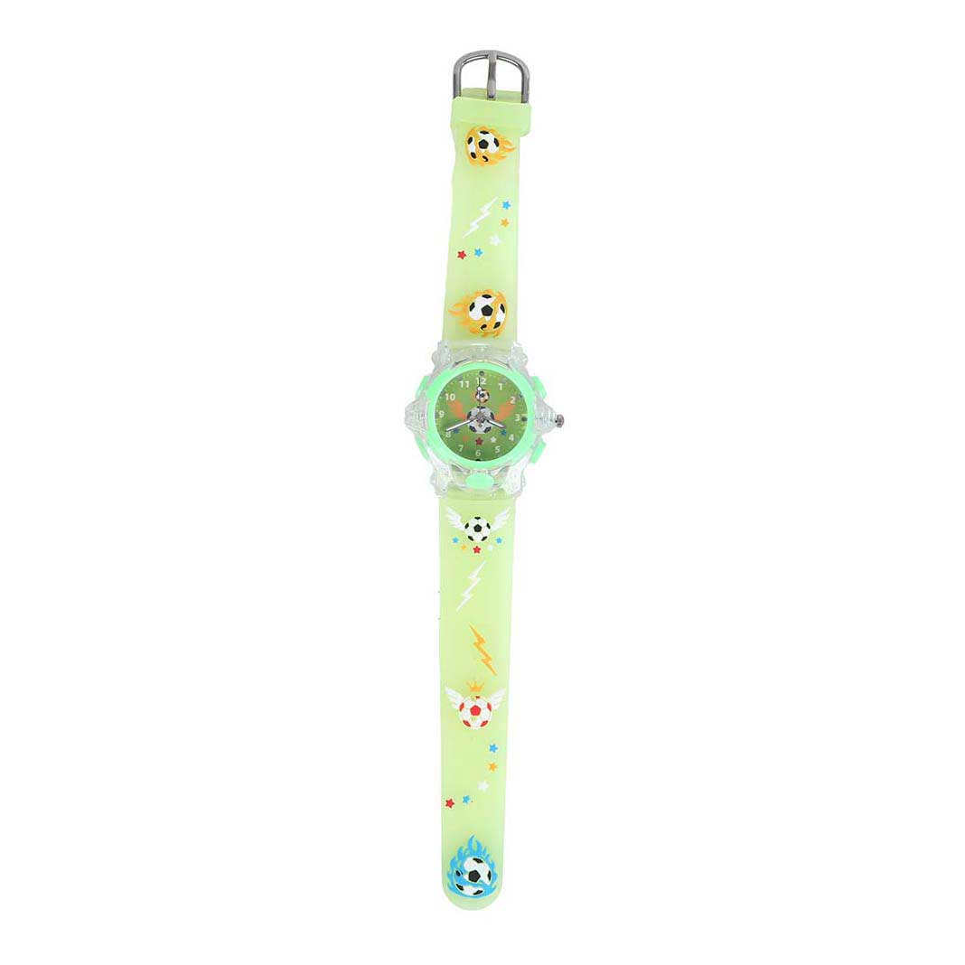 Montre analogique avec lumière Football - Vert