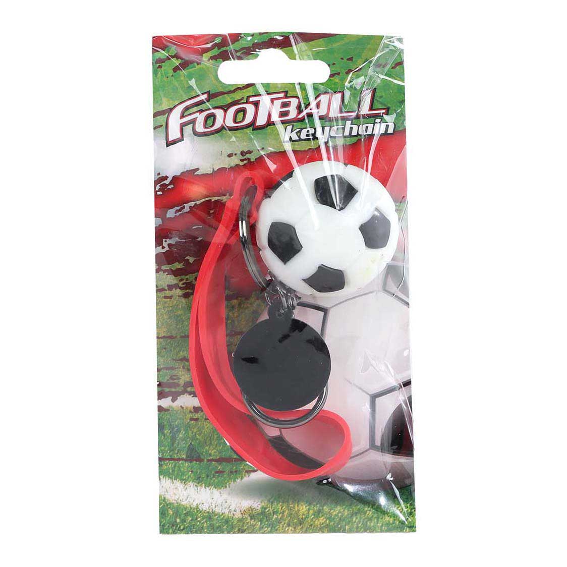 Porte-clés de football avec cordon et clip
