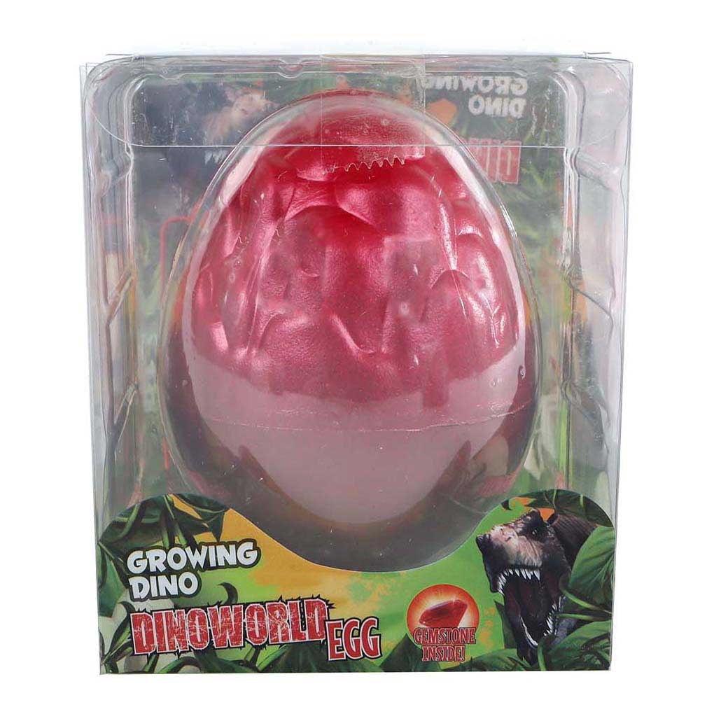 Œuf DinoWorld avec dinosaure en croissance et pierre précieuse 8 cm