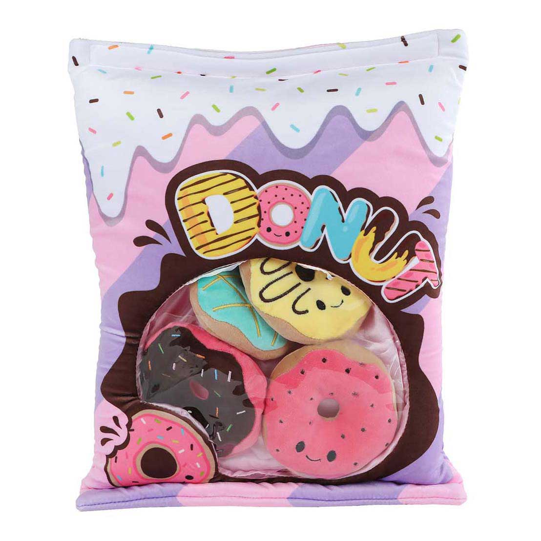 Peluche Fluffy Menu avec 4 Donuts - 40 cm