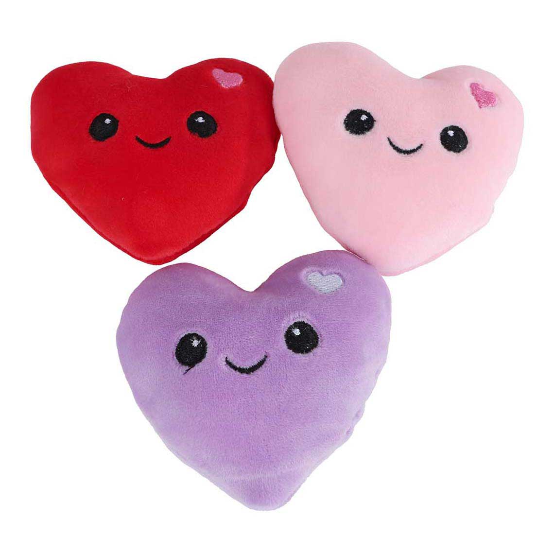 Peluche Fluffy Menu Glace avec 3 cœurs - 25 cm