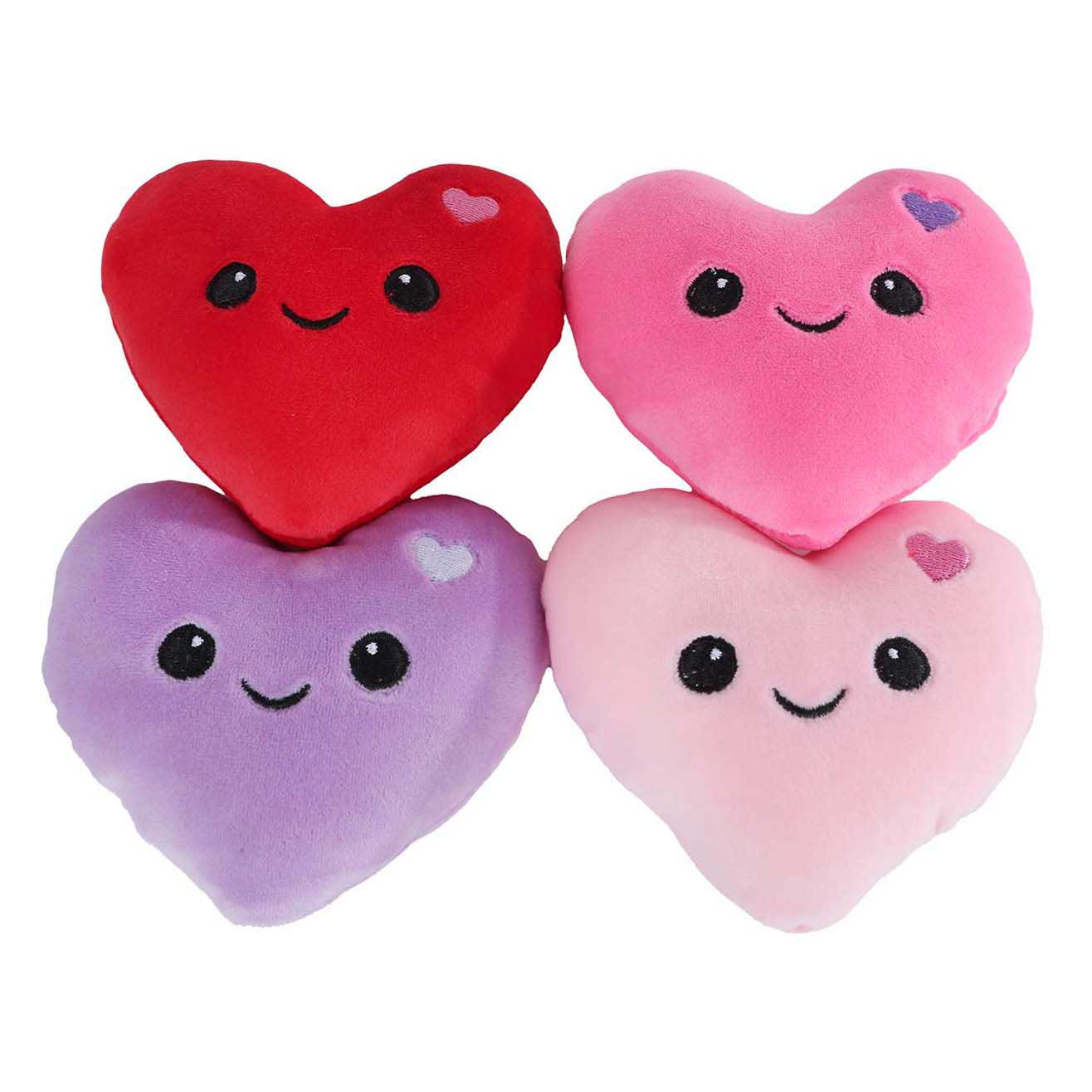 Peluche Menu Fluffy Glace avec 4 Cœurs - 36 cm