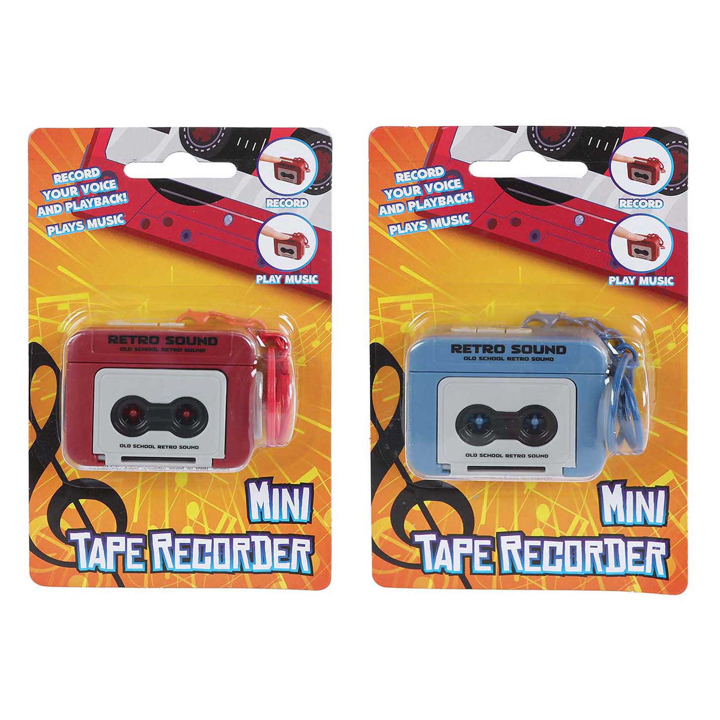 Porte-clés magnétophone à cassettes - 5,5 cm