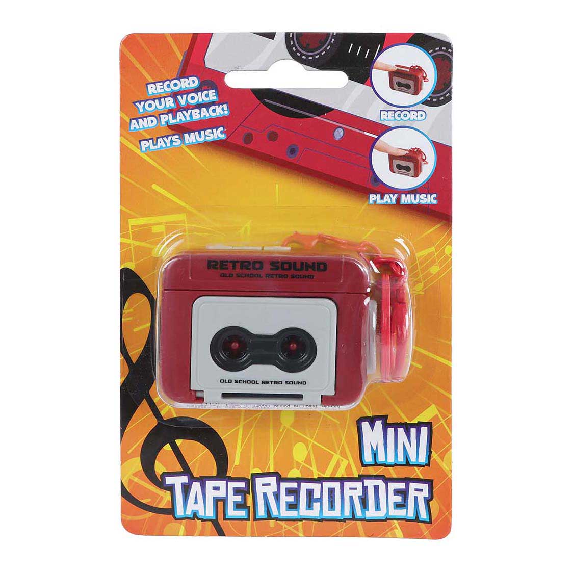 Porte-clés magnétophone à cassettes - 5,5 cm
