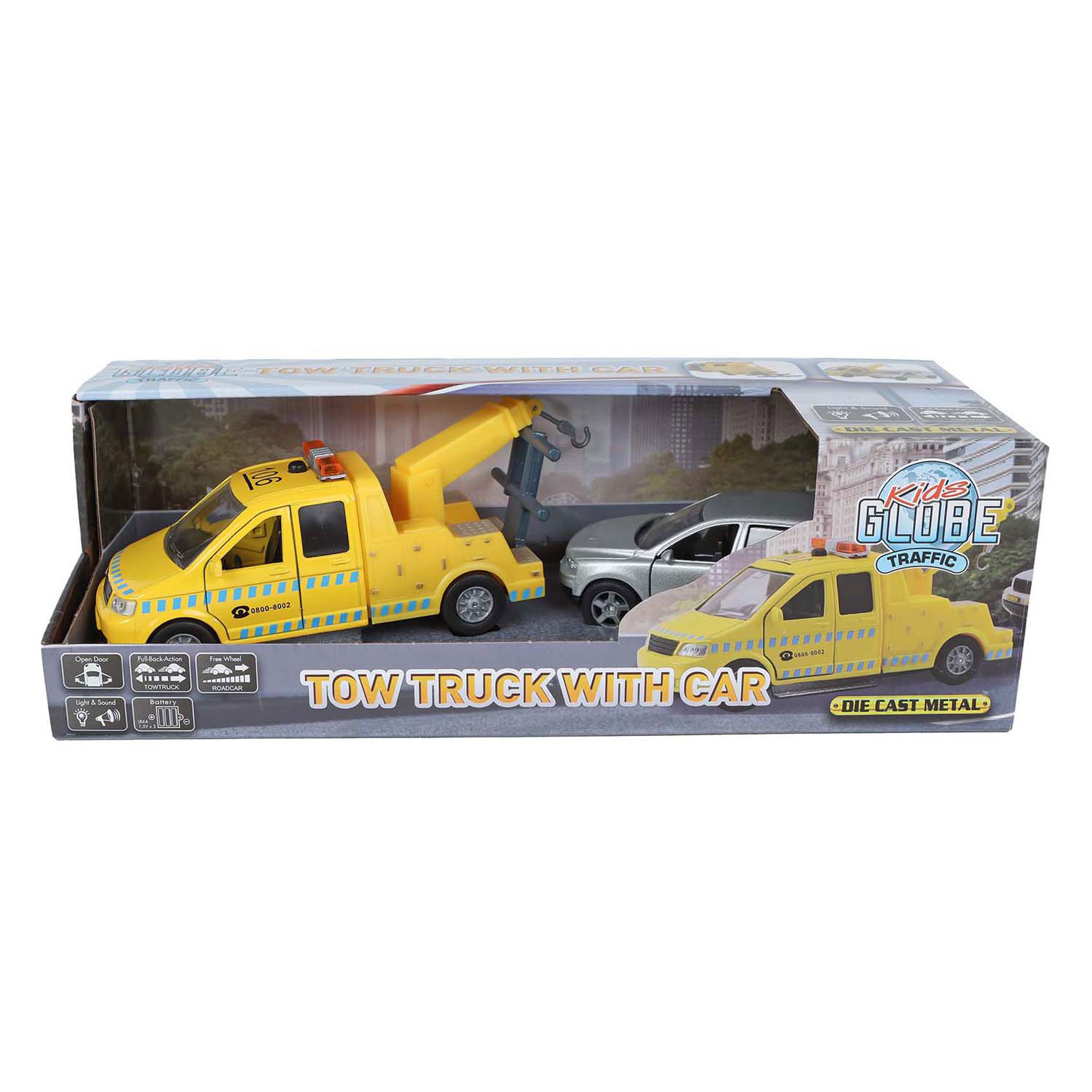 Kids Globe Sleepwagen met Auto Licht en Geluid