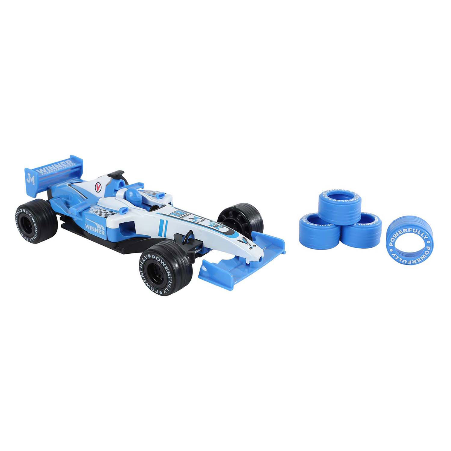 2-Play Formule Raceauto met Extra Banden Pull Back