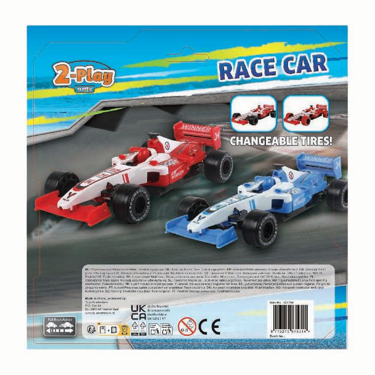 2-Play Formule Raceauto met Extra Banden Pull Back