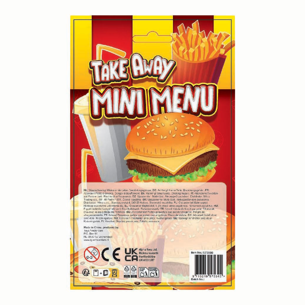 Speelset Fast Food Mini Menu
