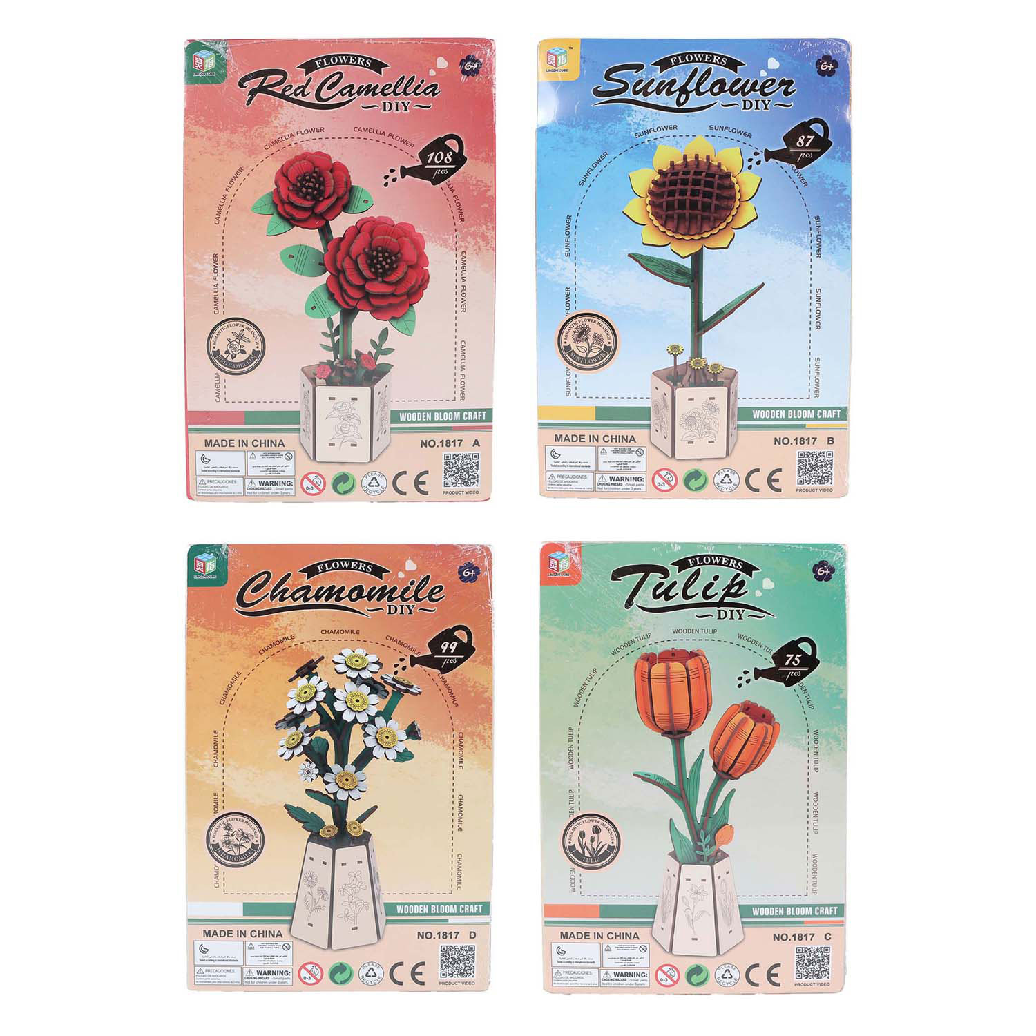 Créez vos propres fleurs en bois - 20,5 cm