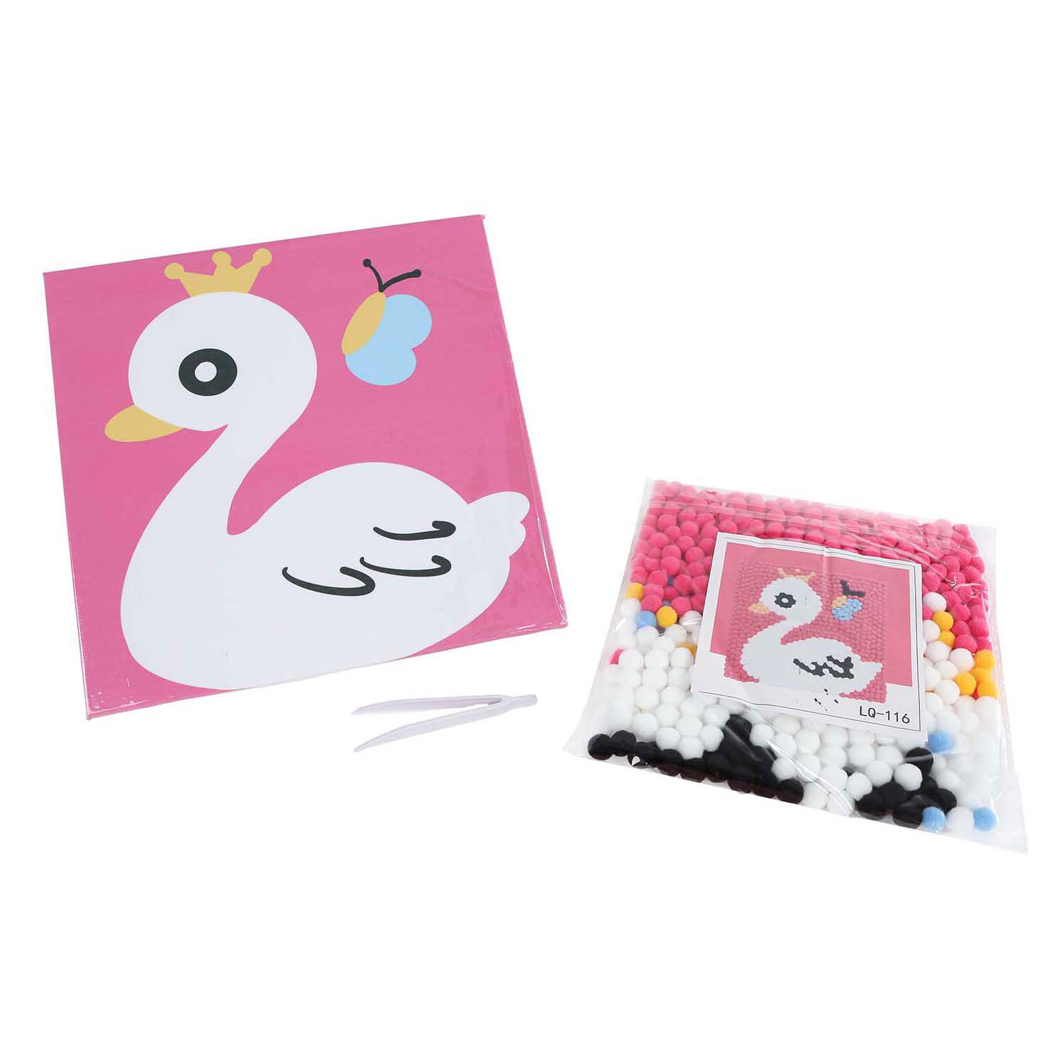 Maak je Eigen Schilderij met Wattenbollen - 20x20cm