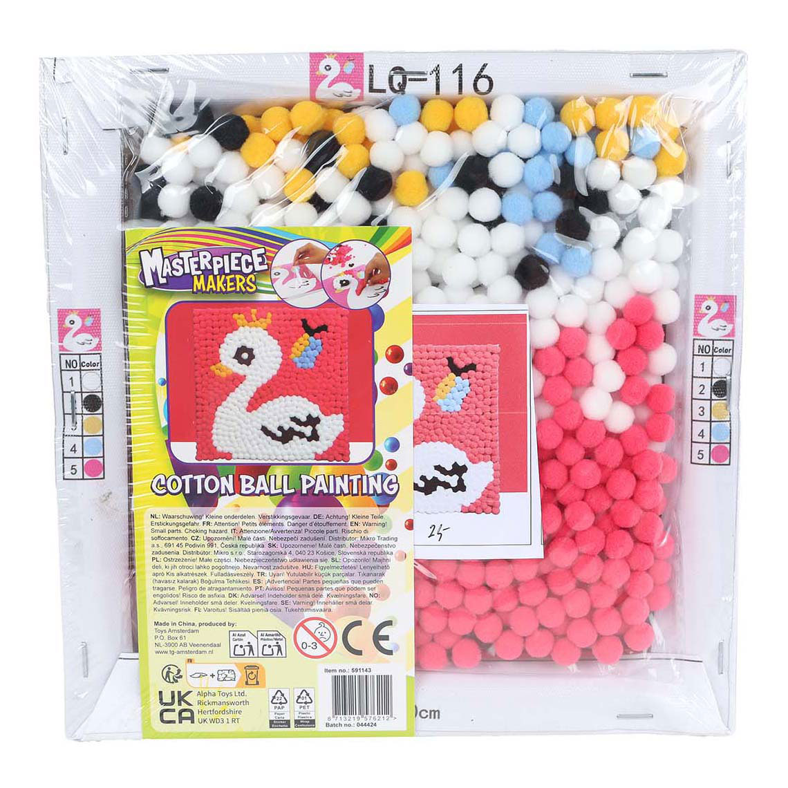 Maak je Eigen Schilderij met Wattenbollen - 20x20cm