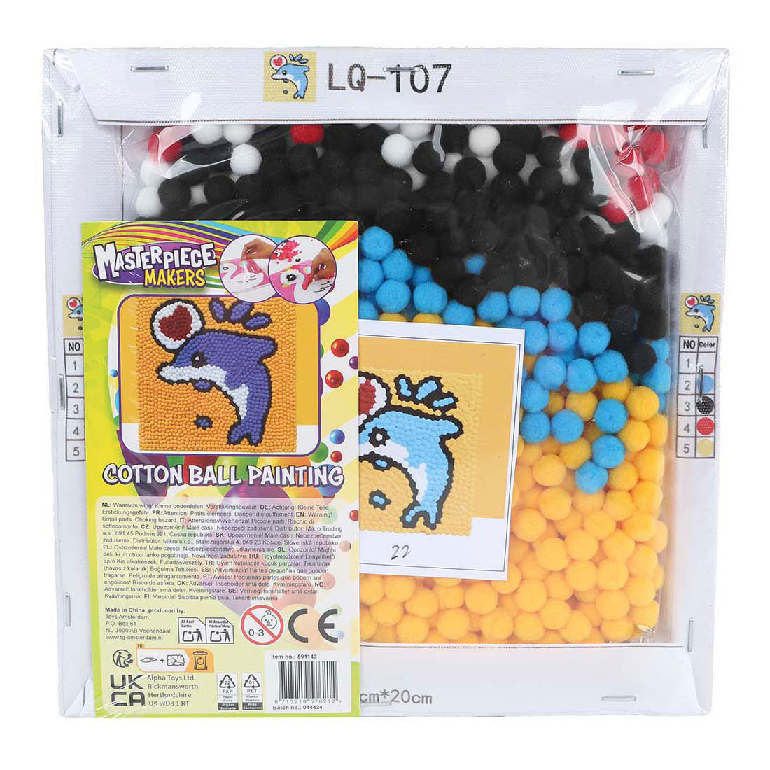 Maak je Eigen Schilderij met Wattenbollen - 20x20cm