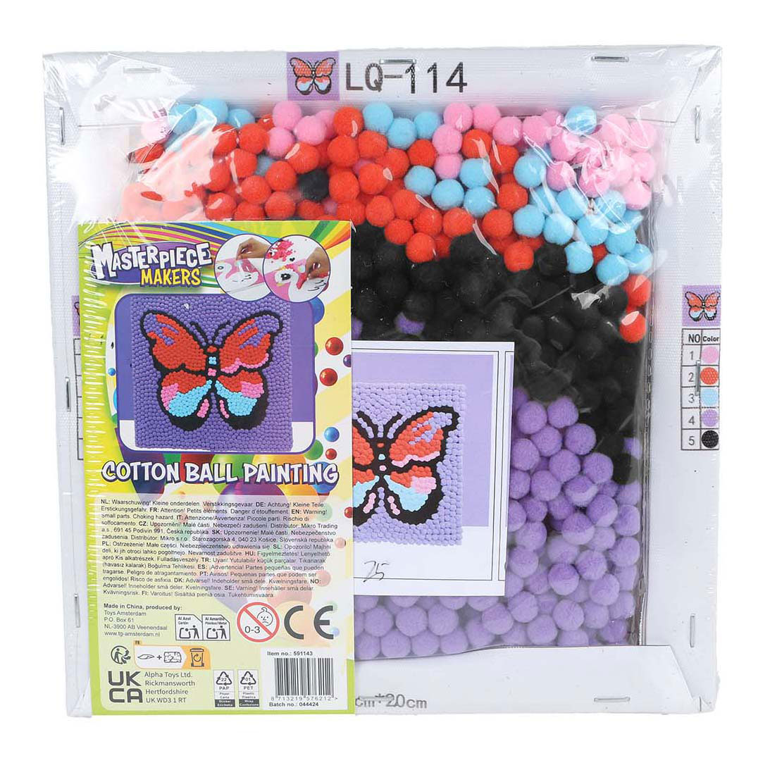 Maak je Eigen Schilderij met Wattenbollen - 20x20cm