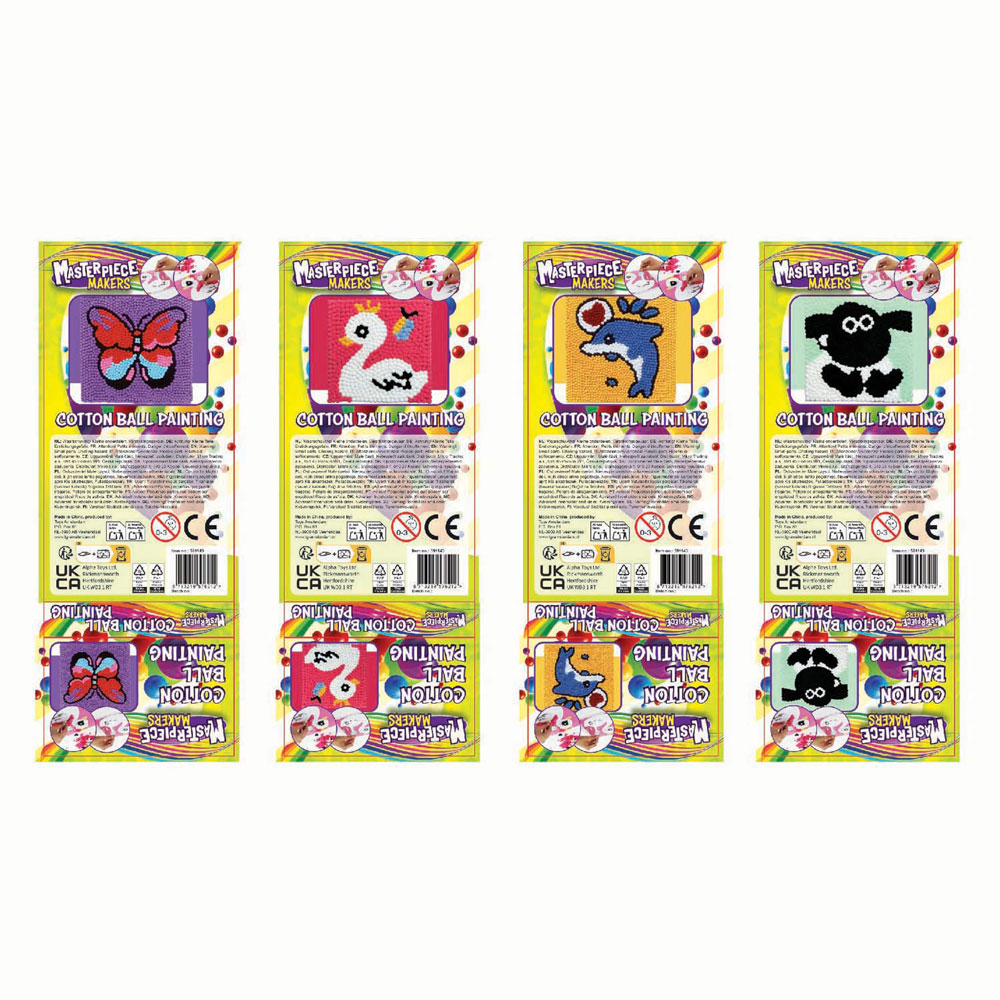 Maak je Eigen Schilderij met Wattenbollen - 20x20cm