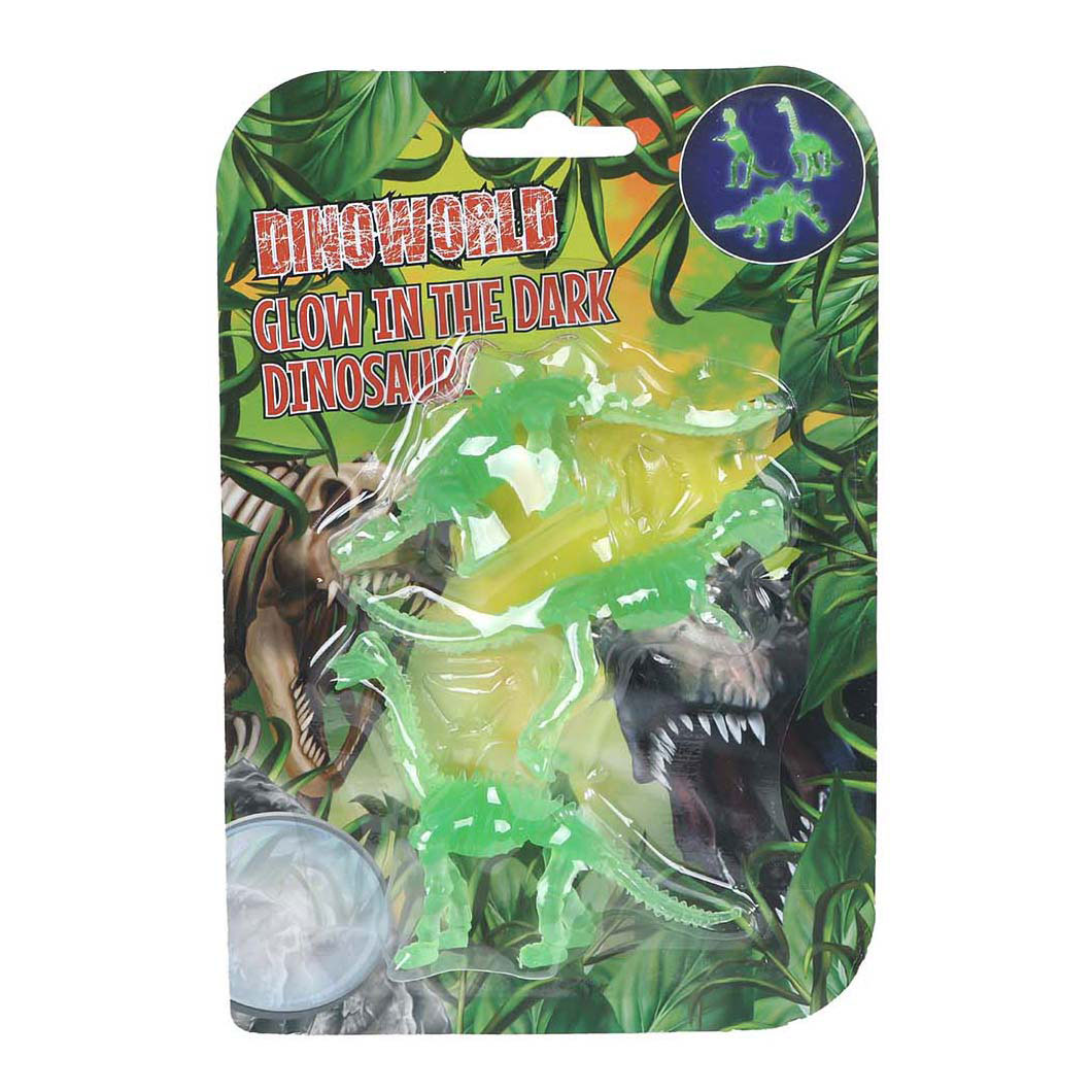 DinoWorld 3D Dinosaurier, die im Dunkeln leuchten - 3 Stück.