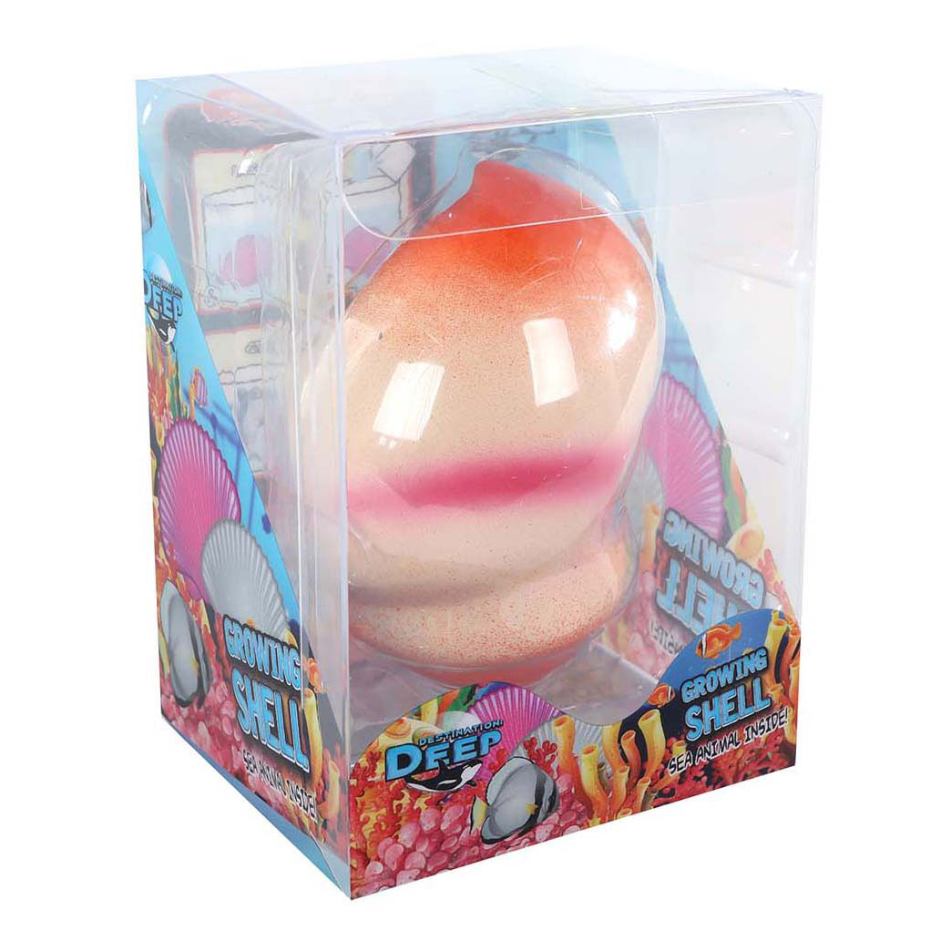 Coquillage Destination Deep avec créatures marines en pleine croissance - 6 cm