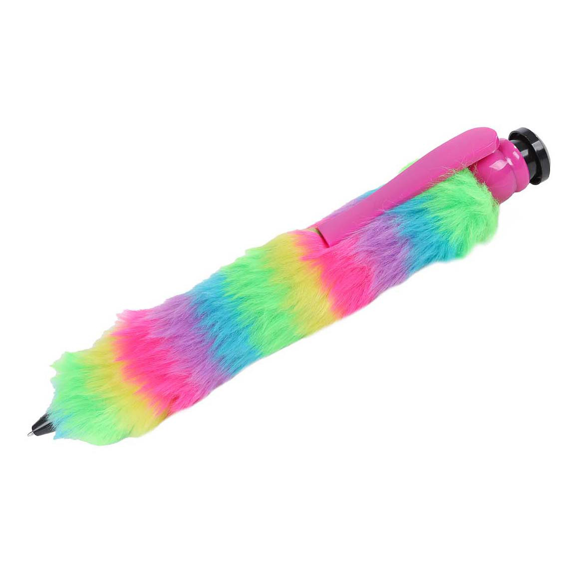 Stylo arc-en-ciel géant Glamour Fluffy - 28 cm