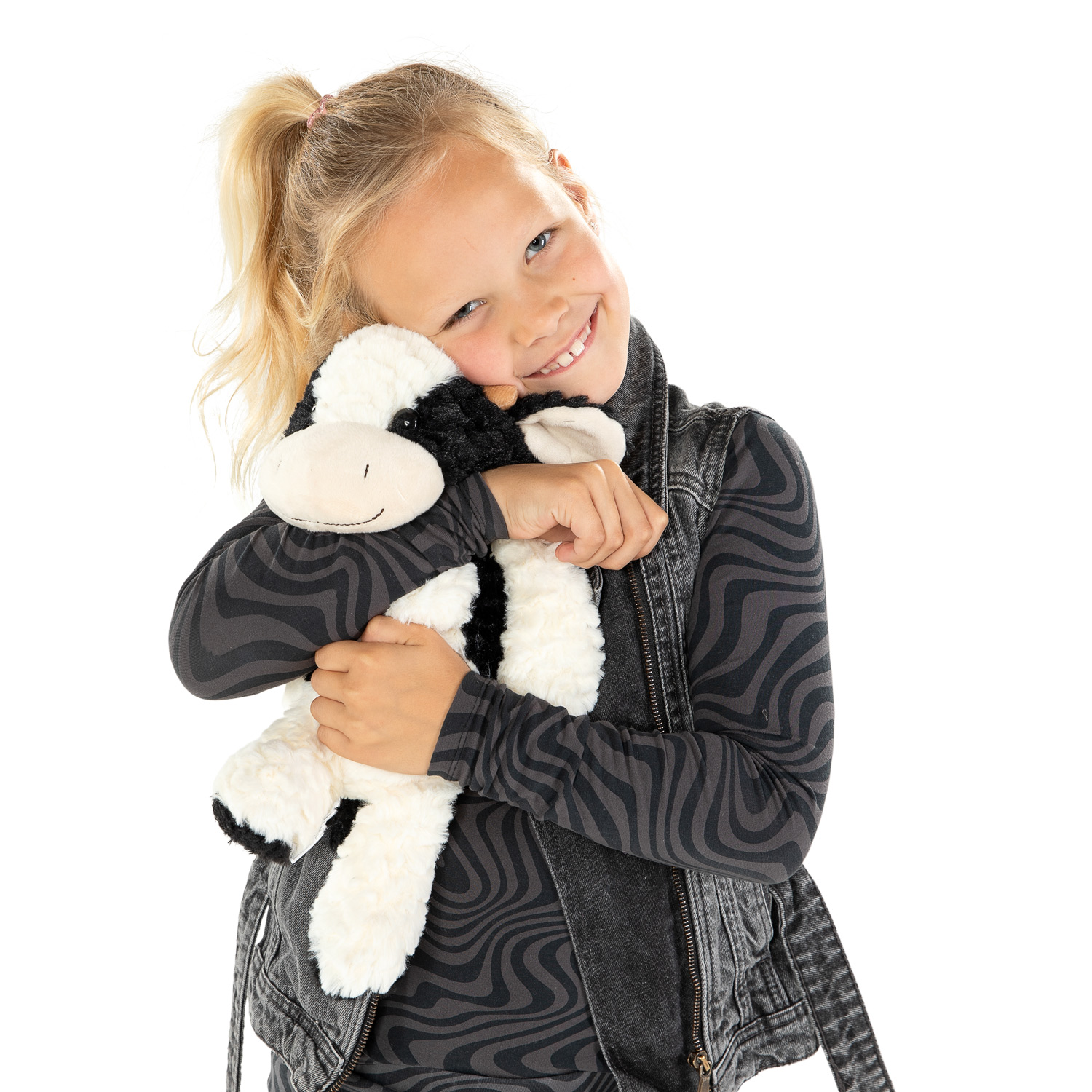 Peluche vache « Emmène-moi à la maison » - 30 cm
