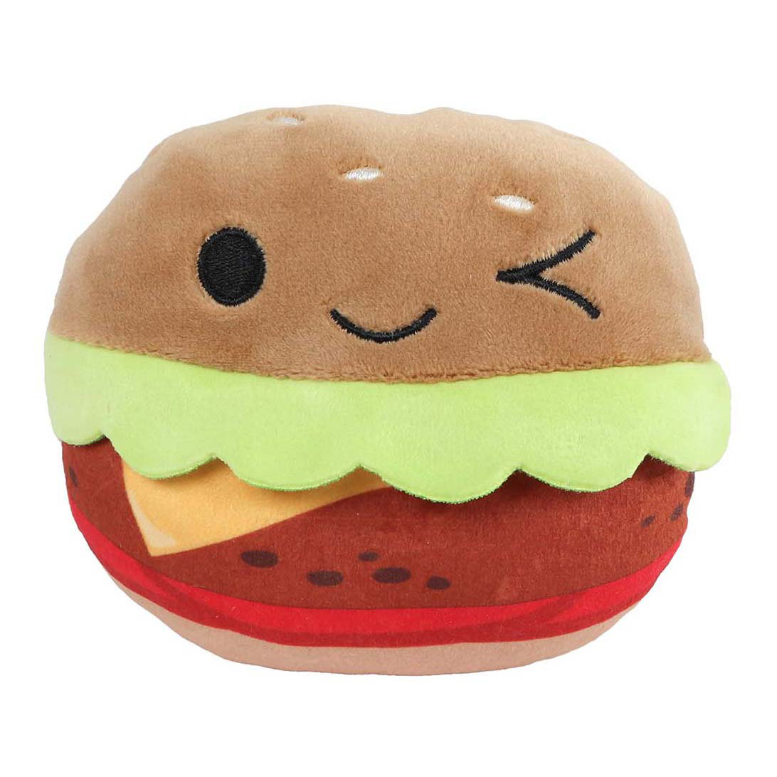 Fluffy Menu Zak met 4 Hamburgers Pluche - 40cm