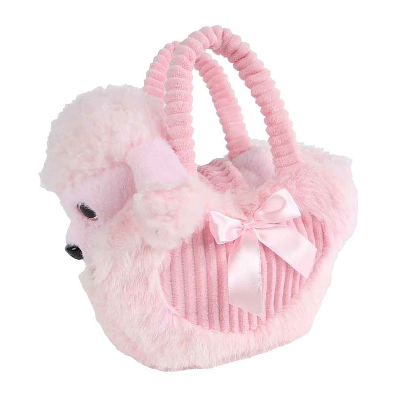 Take Me Home Poedel in Tas Roze - 33x30cm