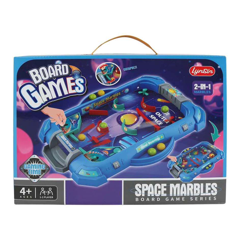 Machine à flipper avec billes spatiales 2 en 1 33,5 x 24,5 x 6 cm