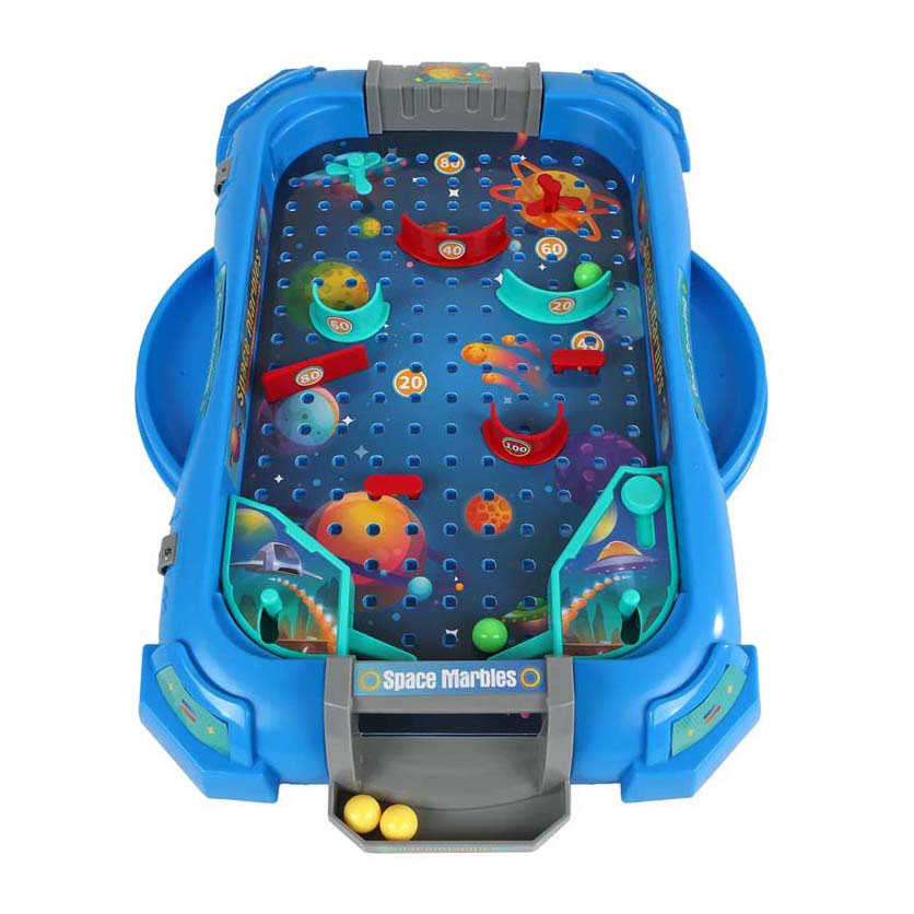 Machine à flipper avec billes spatiales 2 en 1 33,5 x 24,5 x 6 cm