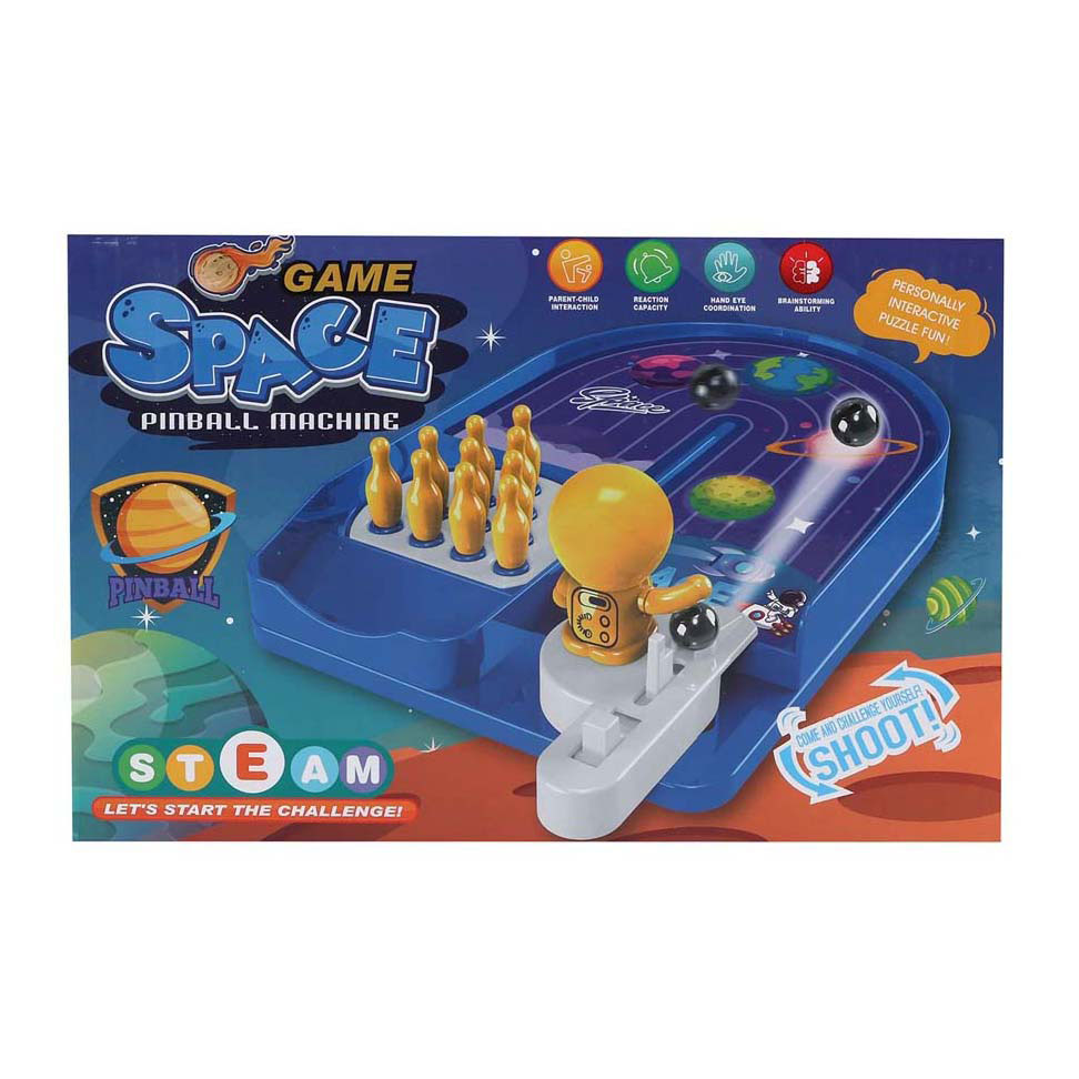 Pinball bowling game 2ass 19x13x3,5cm