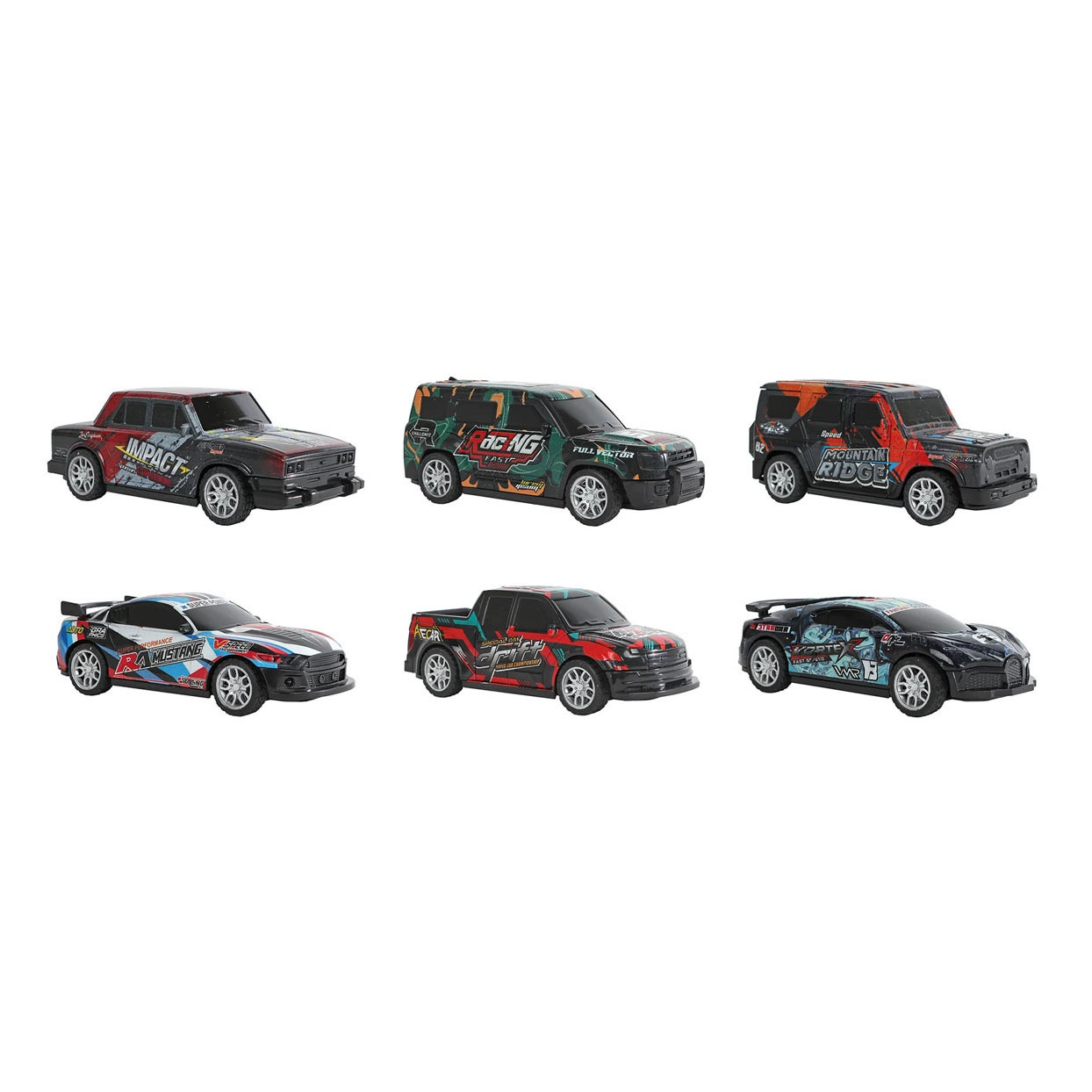 Roadblasters Bots- en Crashauto Pull Back - 12 cm