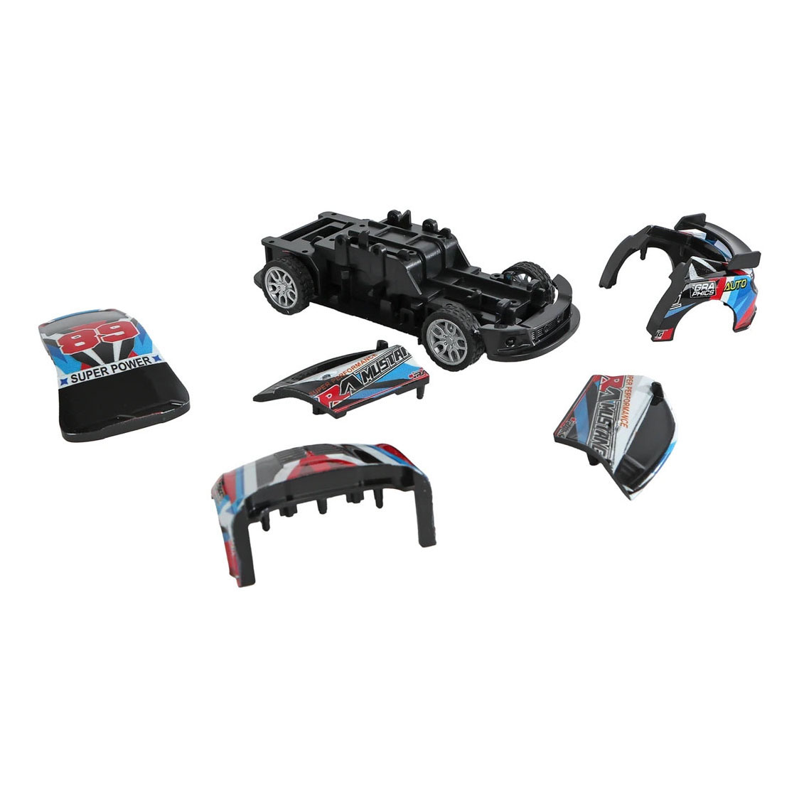 Roadblasters Bots- en Crashauto Pull Back - 12 cm