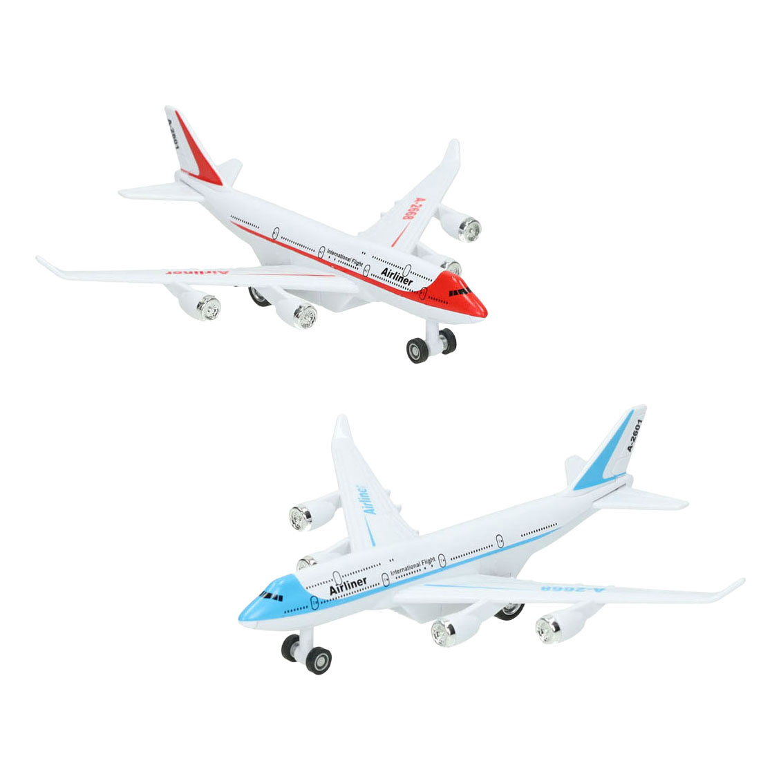 Avion en métal à rétrofriction 2-Play - 16 cm