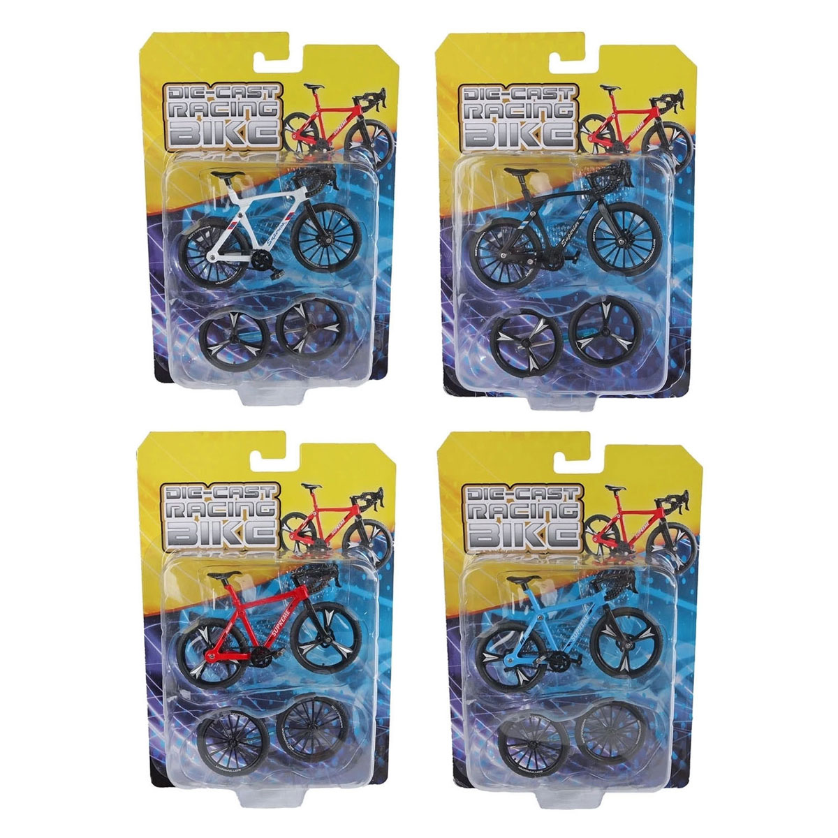 Metalen Racefiets met Reservewielen - 10cm