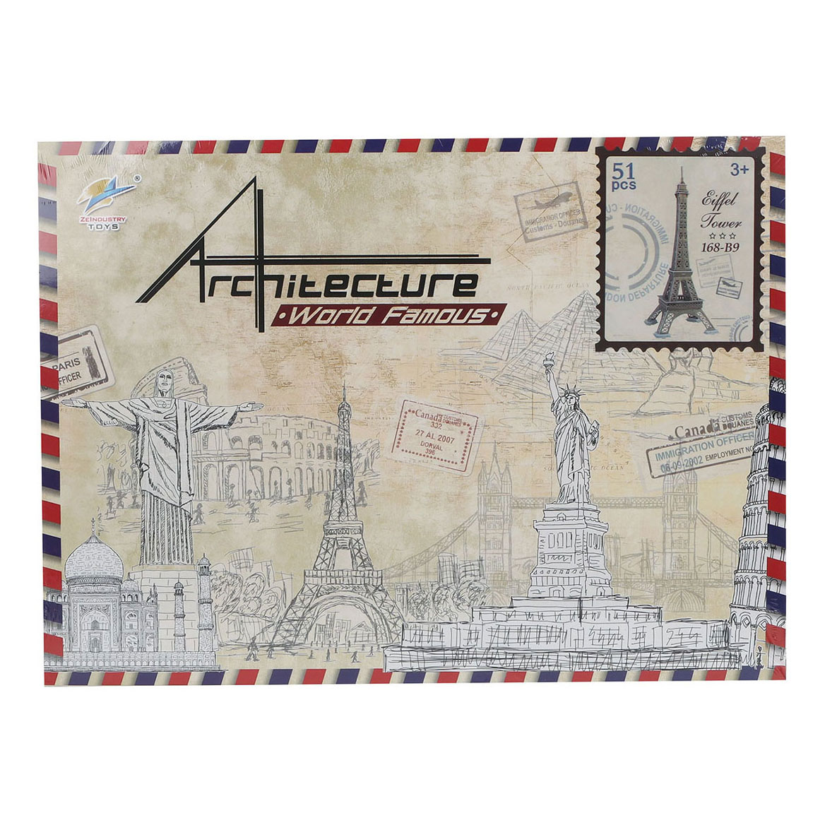 3D Puzzel Eiffeltoren, Toren van Pisa of Tower Bridge