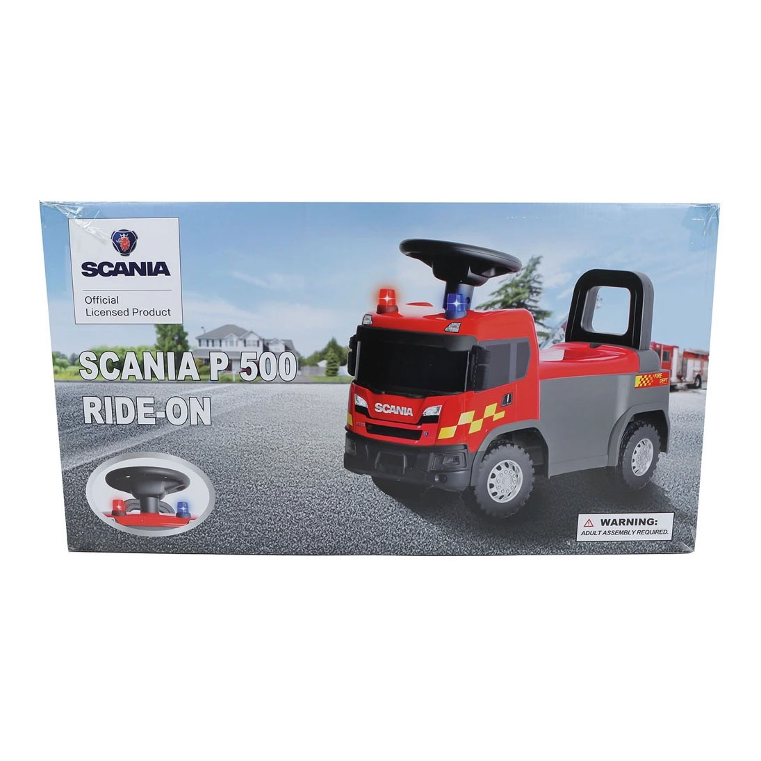 Scania Brandweer Loopauto met Geluid - 60,5 cm