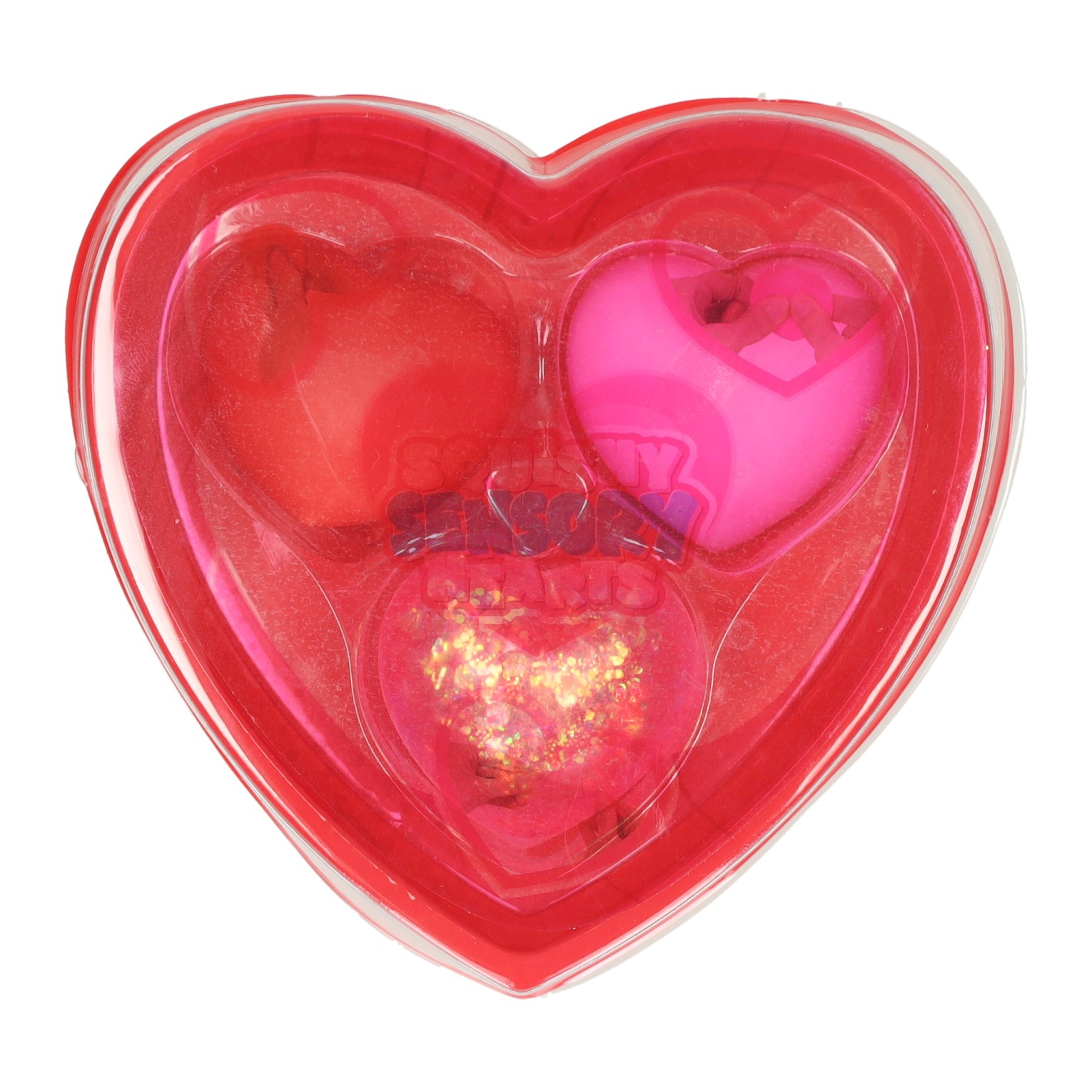 Cœurs sensoriels souples 4 cm - 3 pièces