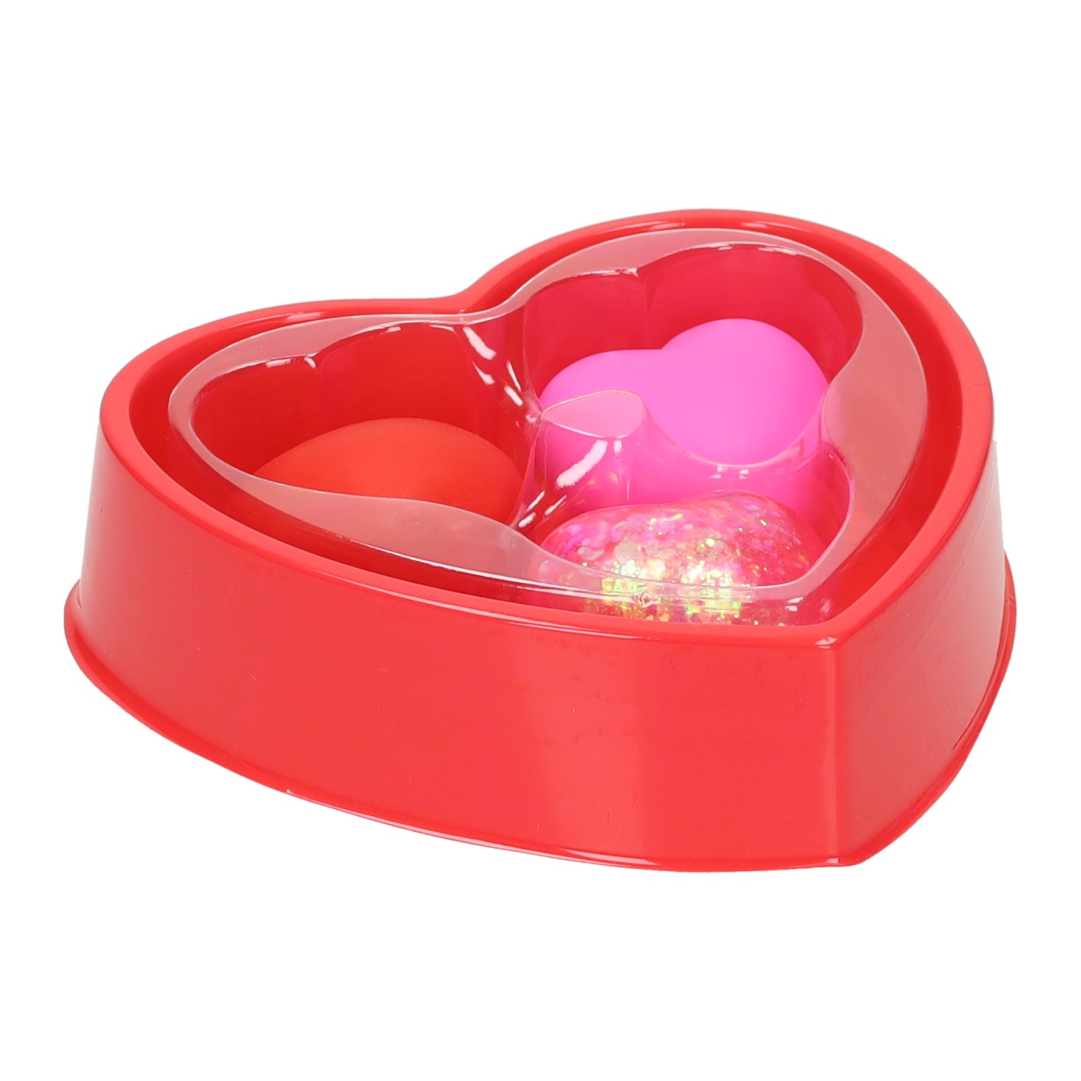 Cœurs sensoriels souples 4 cm - 3 pièces